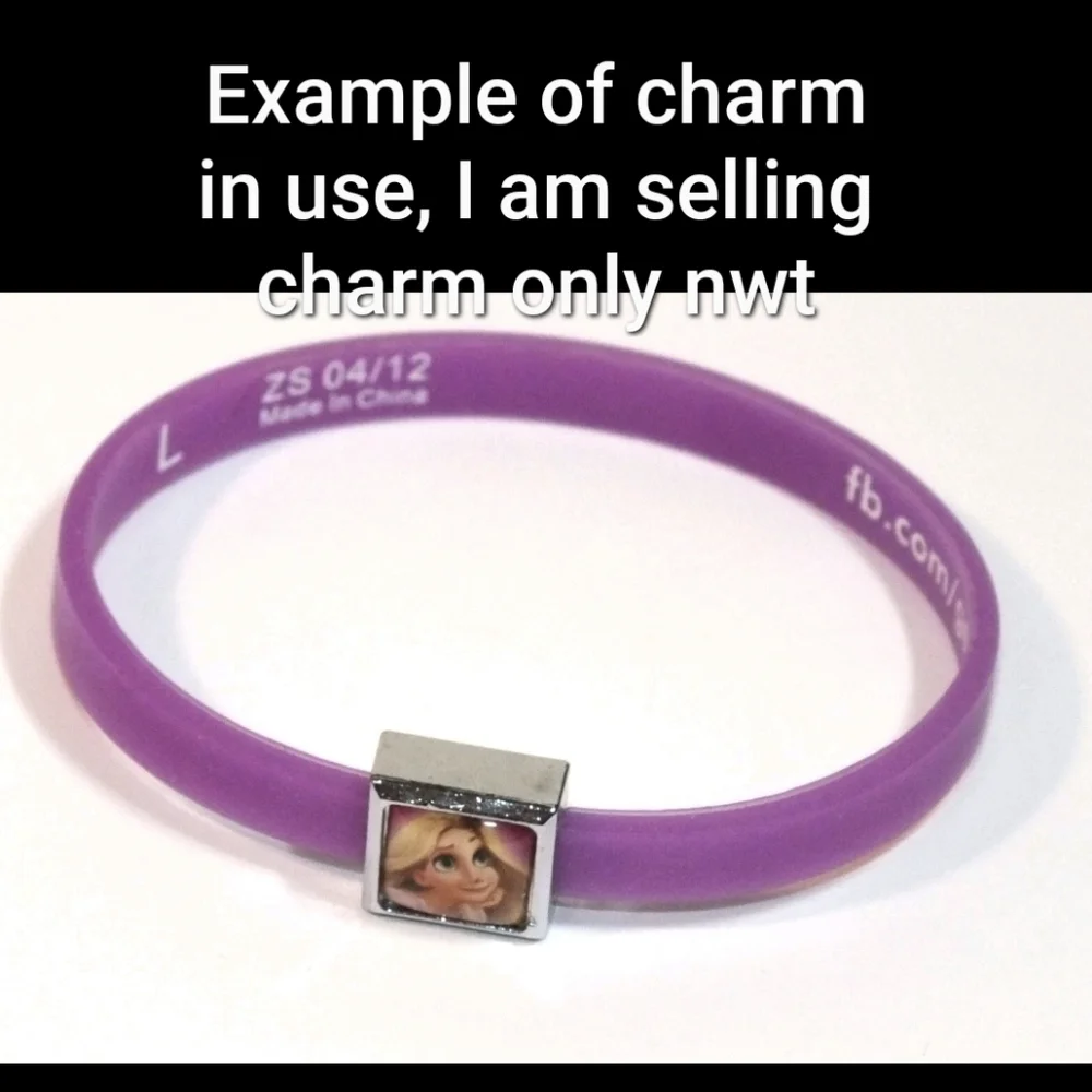 Disney Minnie Mouse Slide Charm And Sticker -New- ROXO Bracelet Style